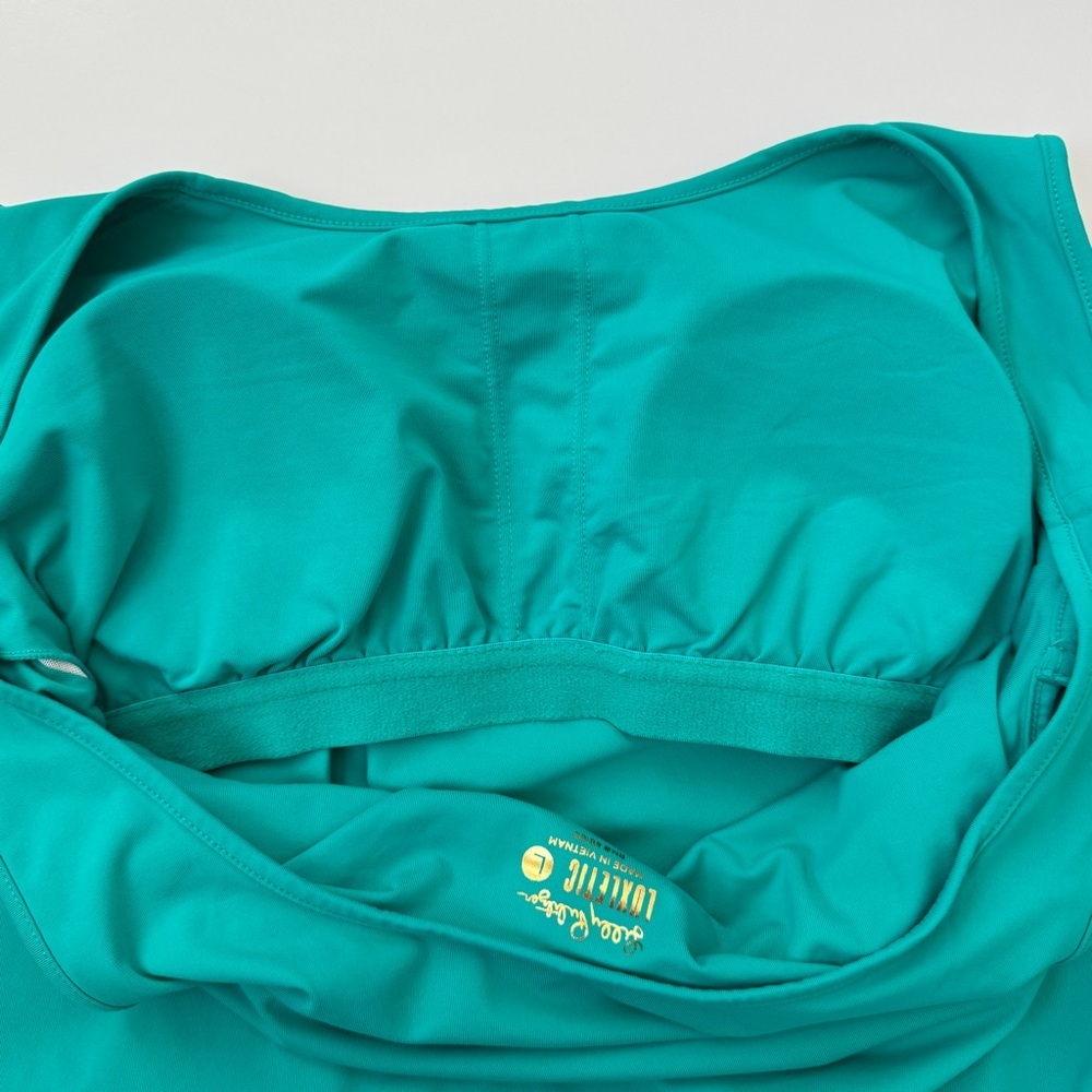 Lilly Pulitzer Teal Luxletic Sunray Bra Tank Top | Size Large - Picture 9 of 9
